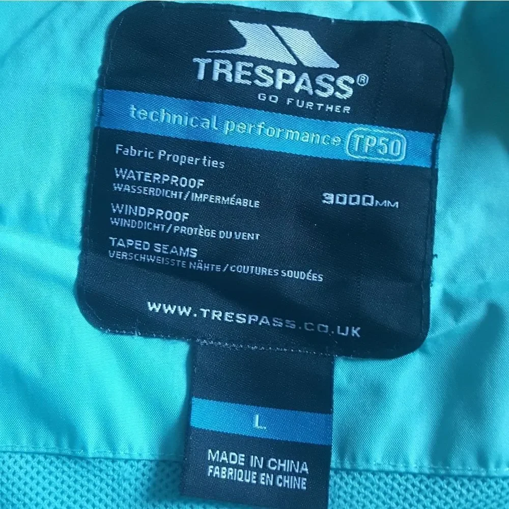 Trespass Technical Performance Waterproof Windproof Jacket Size Large‎ - Picture 2 of 9